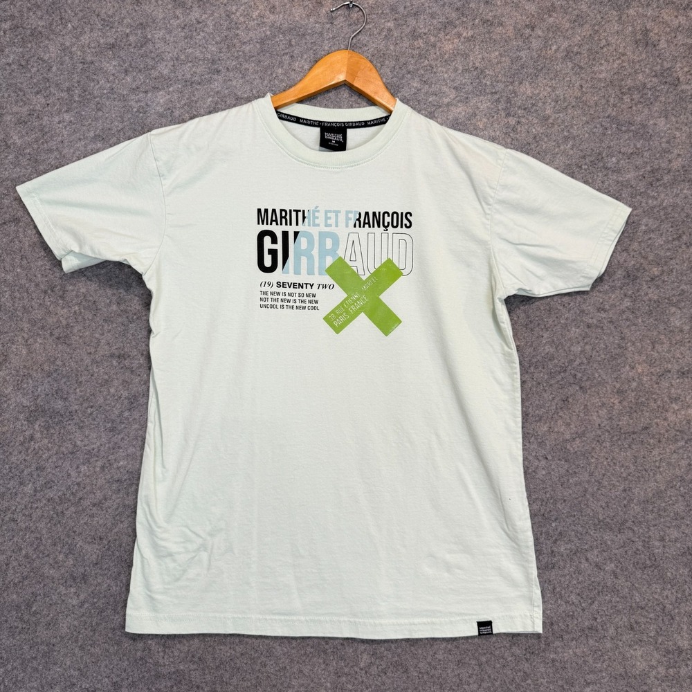 Marithe Francois Girbaud Graphic T Shirt Mens Medium Uncool Cool X Logo Tee